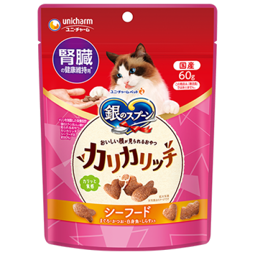 Unicharm 日本銀匙小食 G-69 腎臟健康海鮮味 貓脆餅 60g (4520699660966)